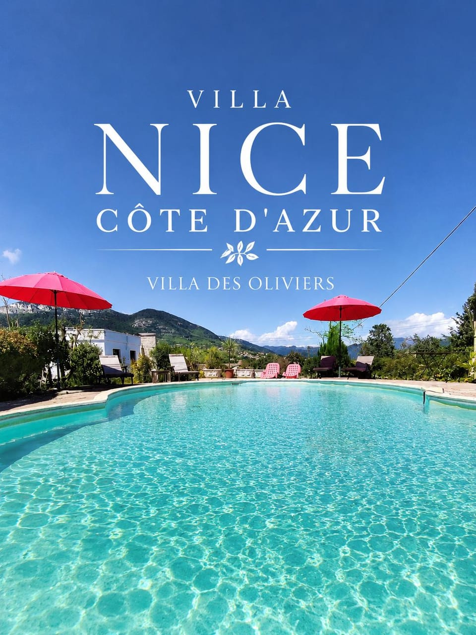 La piscine de la villa avec vue sur les montagnes
